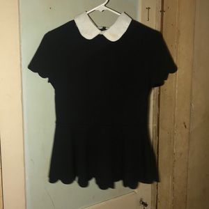 Faux collar top